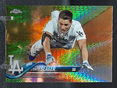 Corey Seager Topps Chrome Prism Refractor Dodgers D Ebay