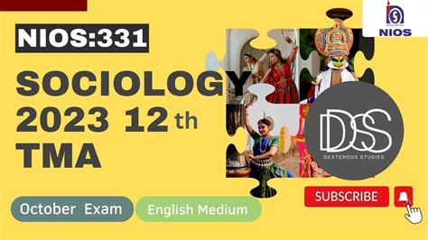 Nios Th Sociology Solved Tma October Exam Subject Code