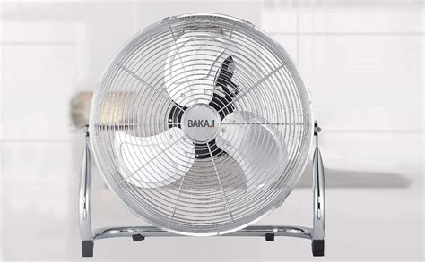 Bakaji Ventilatore Da Terra In Metallo Potenza Watt Con Pale Cm