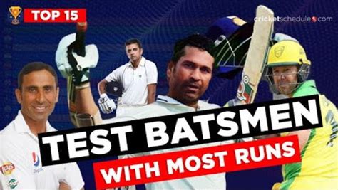 Top 15 Batsmen Ranked By Most Runs Scored In Test Cricket 1971 2020