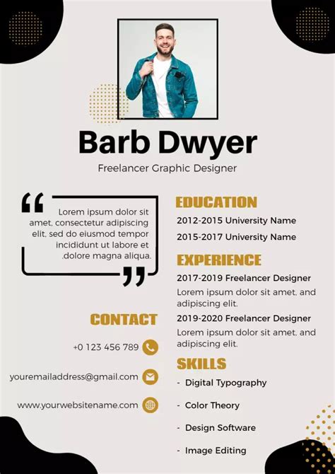 Freelance Resume Templates PhotoADKing