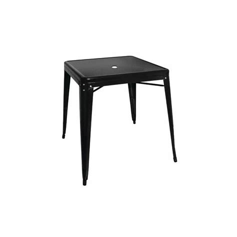 Bolero Bistro Steel Square Table Black 815mm Gc867 Next Day C