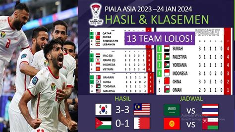 Hasil Piala Asia Hari Ini Yordania Vs Bahrain Korsel Vs