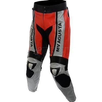 Mv Agusta Men Racing Motorcycle Leather Armoured Trouser Motorbike