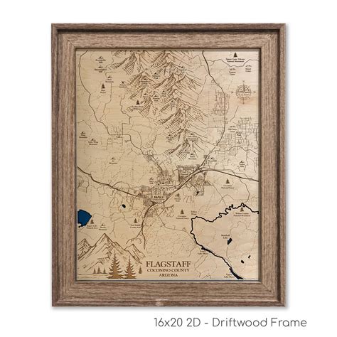 Flagstaff Map | Wooden Maps | thirtyAXIS