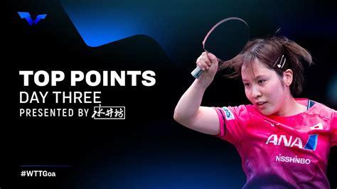 Top Points Of Day 3 Presented By Shuijingfang WTT Star Contender Goa