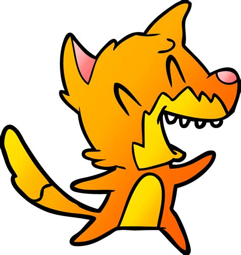 laughing fox cartoon 12429681 Vector Art at Vecteezy