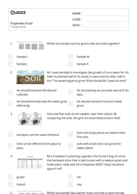 50 Soils Worksheets For 3rd Grade On Quizizz Free And Printable