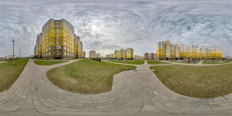 Premium Photo 360 Hdri Panorama View With Skyscrapers In New Modern