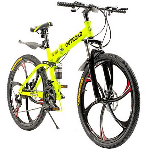 Outroad Folding Bike Mountain Bike Inch Wheel Full Suspension