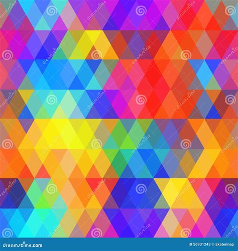 Abstract Hipsters Seamless Pattern With Bright Colored Rhombus