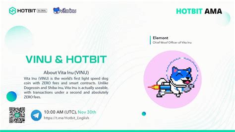 Hotbit Updates On Twitter HotbitAMA With Vita Inu Team 10 00 AM