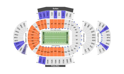 Beaver Stadium Seating Chart - Seating plans of Sport arenas around the ...