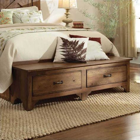 34-139f Kincaid Furniture King Storage Footboard Bench-oak