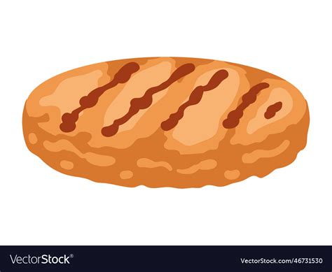 Fresh bread loaf symbolizes healthy Royalty Free Vector