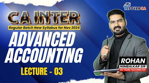 Free Ca Inter Advanced Accounting Pre Result Batch Lec For Nov