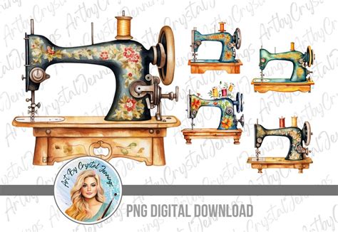 Vintage Sewing Machine Instant Download Sewing T Png Digital