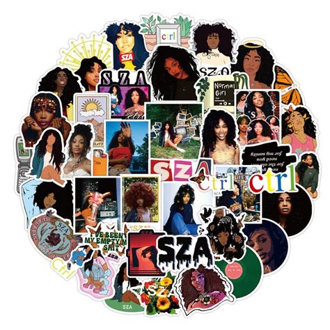 Sza Assorted Stickers American Alternative Randb Pop Singer Pop Etsy