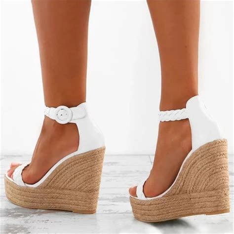 Zapatos de plataforma con punta abierta para mujer Sandalias de tacón