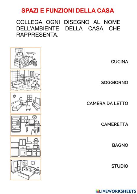 Spazi E Funzioni Della Casa Worksheet