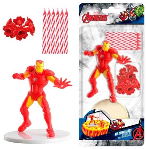 Dekoracja Zestaw Figurka Pvc Na Tort Ciasto Iron Man Ze Wieczkami