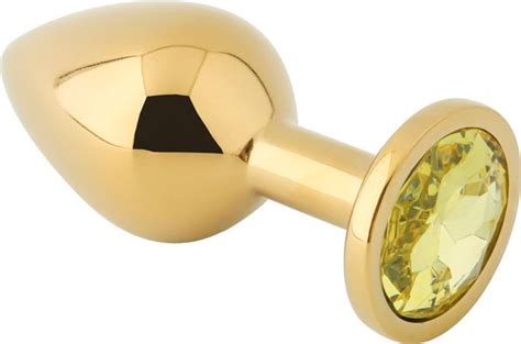 Banoch Buttplug Aurora Yellow Gold Large Gouden Metalen Buttplug