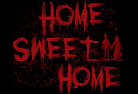 Download Scary Red Painted Home Sweet Home Wallpaper