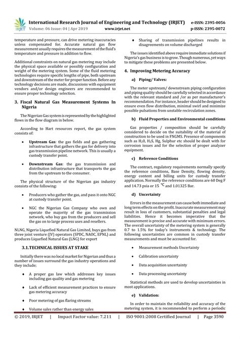 Irjet Guidelines To Improve Fiscal Natural Gas Metering Accuracy And