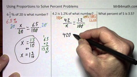 Using Proportions To Solve Percent Problems Youtube