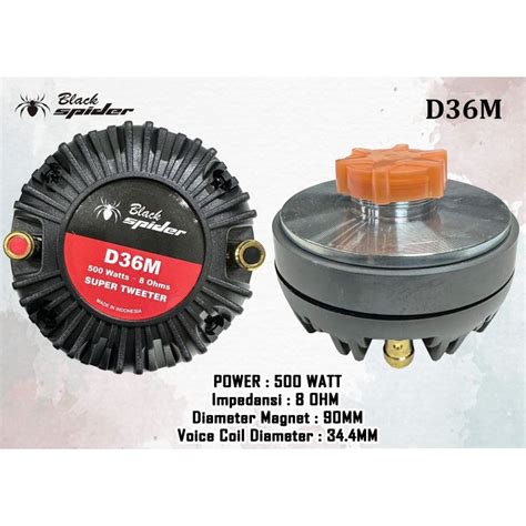 Jual DRIVER TWEETER BLACKSPIDER D36M SUPER TWEETER BLACK SPIDER D 36 M