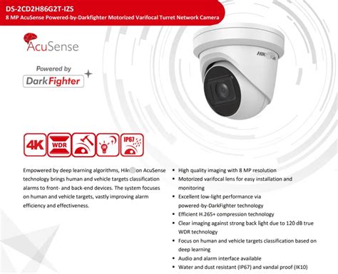 Hik Ds Cd H G T Izs Mp K Acusense Motorized Varifocal Turret