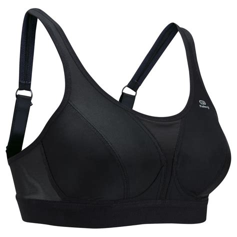 Kalenji Sportance First Womens Running Sports Bra Black Decathlon