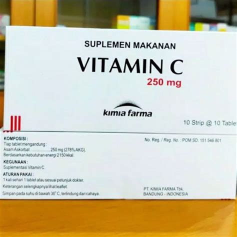 Jual Vitamin C Kimia Farma 250mg Shopee Indonesia