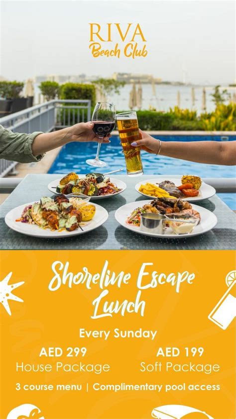 Shoreline Escape Lunch RIVA Beach Club RIVA Beach Club Dizzer