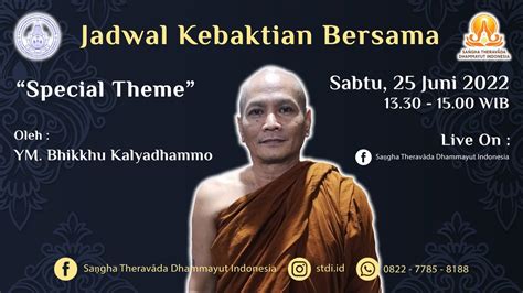 Dhamma Sharing Oleh Ym Bhikkhu Kalyadhammo Youtube