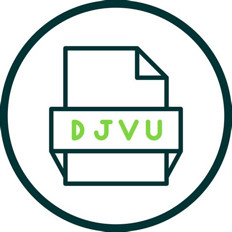 Djvu File Format Icon Vector Art At Vecteezy