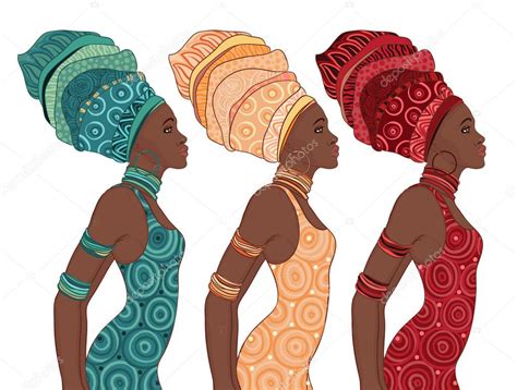 African American Woman In Turban — Stock Vector © Vgorbash 37518295