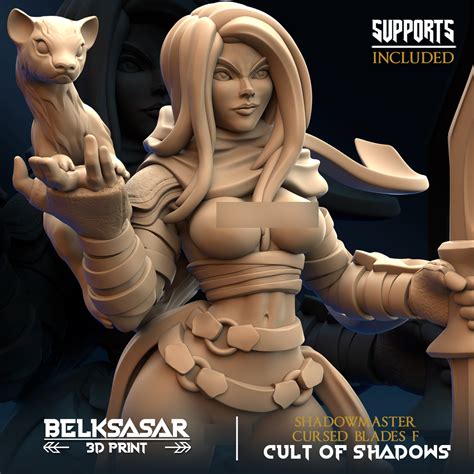 3D File Shadowmaster Cursed Blades F Nude And Normal 3D Printing