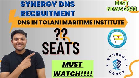 Synergy In Tmi Dns Sponsorship Tolani Maritime Institute