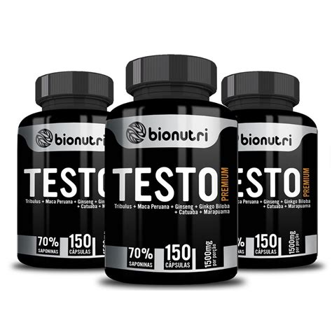 Kit 4x Testo Premium 150 Cápsulas 500Mg Bionutri Submarino