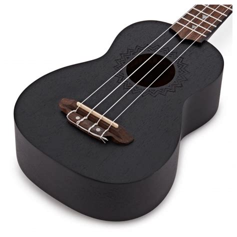 Luna Vintage Soprano Ukulele Black Satin At Gear4music