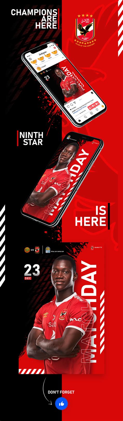 Al Ahly Egypt Matchday Poster Design On Behance