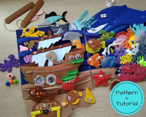 UNDER The SEA Quiet Book PDF Pattern Tutorial Diy Quiet Etsy