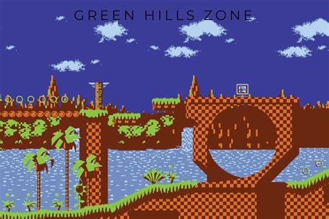 Pastel Sonic Green Hills Zone Etsy Landscape Scenery Sonic