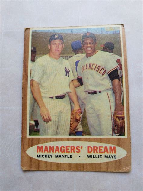 Managers Dream Mickey Mantle And Willie Mays Topps Ebay