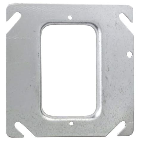 Steel City 4 In Square Metal 1 Gang Electrical Box Mud Ring 52c36 10r