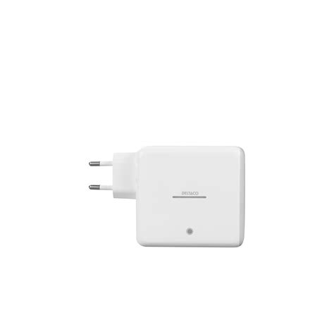 Deltaco Usb C Wall Charger Built In Power Bank 9600 Mah 2x Usb C