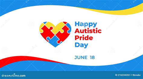 Autistic Pride Day Vector Web Banner For Social Media Poster Card