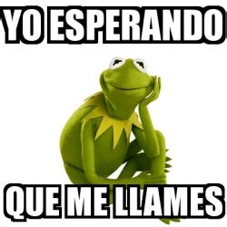 Meme Kermit The Frog Yo Esperando Que Me Llames