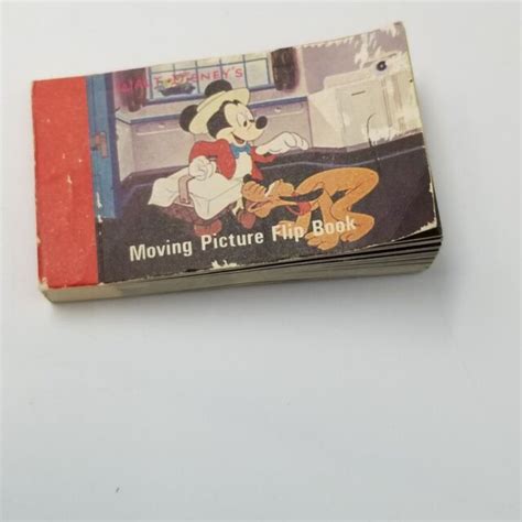 Vintage Disney Moving Picture Flip Book Mickey Mouse Picnic Donald Duck